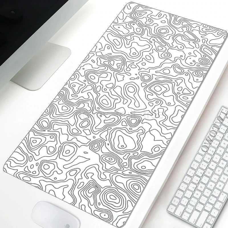 Black And white Mousepad Abstract Mouse Pad Gamer Large Desk Mats Mouse Mat keyboard pad Carpet Soft Office Anti-slip Mouse MatM240802