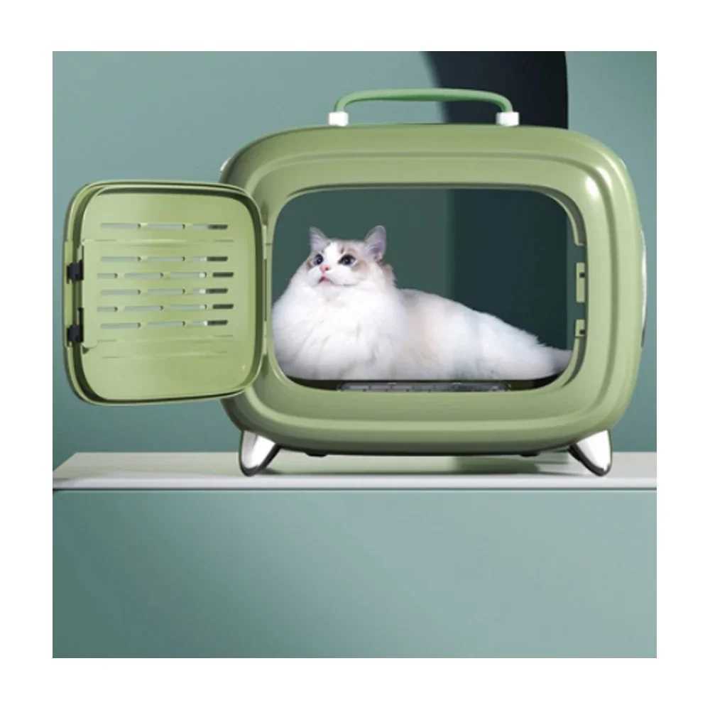 TV Cat Bag for Pets Pet Carrying Bag Ventilated Bag Large Cat Cage Transportation Tool Transparent BackpackM240731