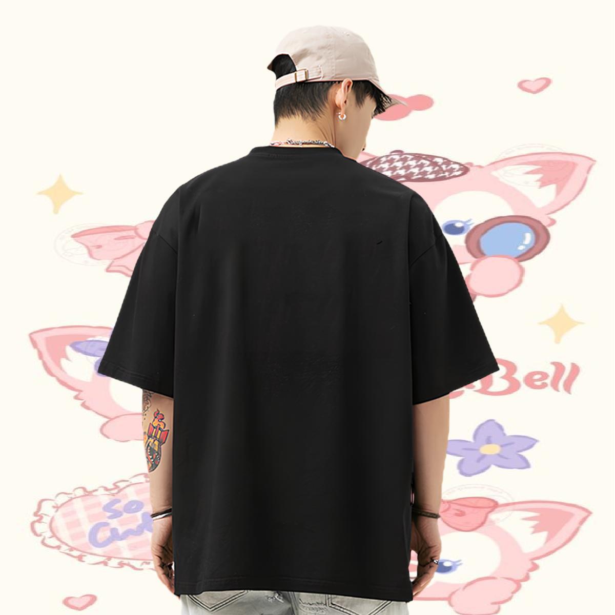 DIY Customized T-Shirts for Men 100% Cotton 230g flower High Street Hip Hop Tops Shirt Crew Neck Breathable Soft Men Tees Floral Print