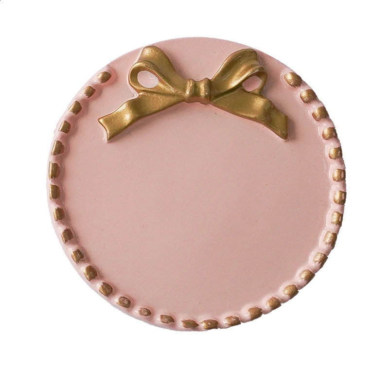 ins retro round small candle tray home storage jewelry tray table decorative scented candle dish small candle holder po props 240801