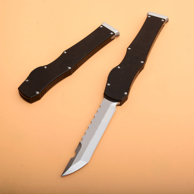 Ha lo VI Ha lo 6 Tactical Knife (4.4" Satin) Single Action Hell Blade knife With Safety lock Survival EDC Gear knife