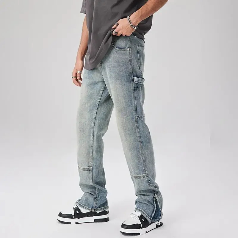 Mens Fashion Jeans Casual Cotton Classic Style Trousers Business Straight Fit Soft Trousers Male Spring Summer Pants C11 240821