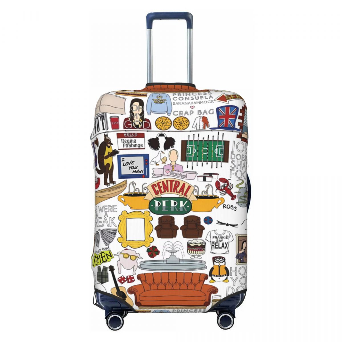 Friends Tv Show Print Suitcase Cover Travel Cruise Trip Holiday Elastic Luggage Case Protection