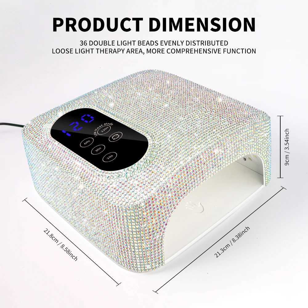 Professional Rechargeable UV LED Nail Lamp Cordless With Diamonds Design UV Dryer Machine for Nails Gel Polish Lamp for ManicureCL2400806