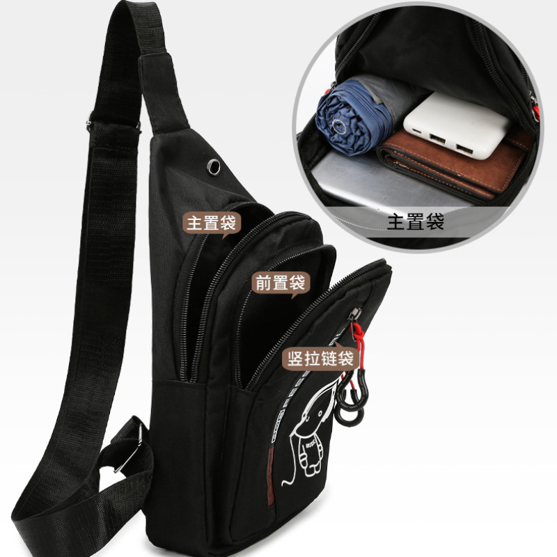 New Nylon Women's Men's Chest Bag Waterproof Trendy Shoulder Bag Luminous Bag Bag Outdoor Sports Casual Crossbody Bags 2023