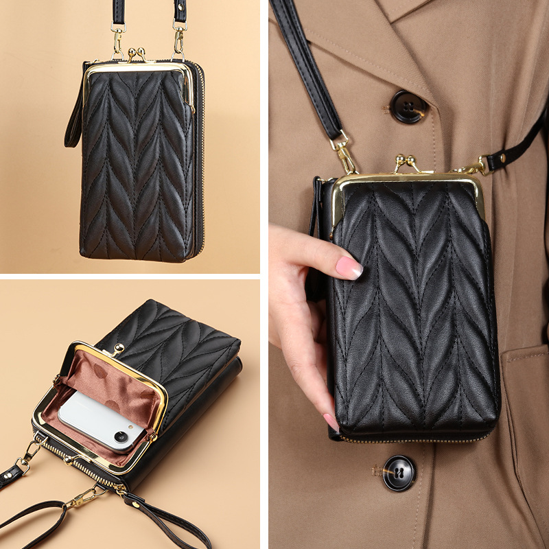 Fashion Women's Bag Soft Leather Wallets Cell Phone Purse Messenger Bags of Women Strap Handbag Female Crossbody Shoulder Bag