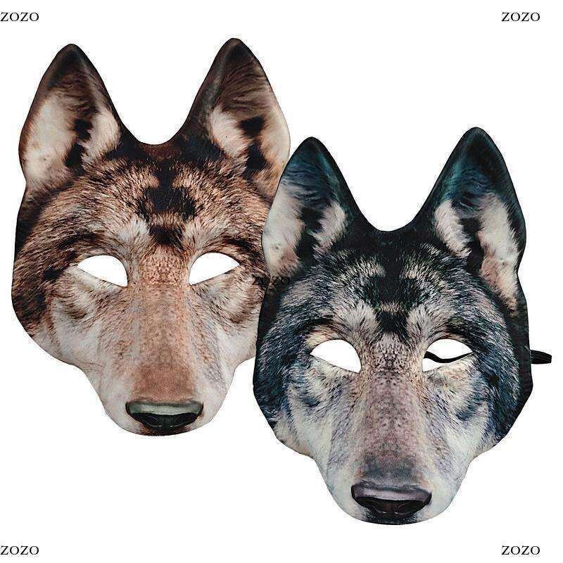 Wolf Mask Scary Animal Halloween Masque Realistic Werewolf Mask Adult Kids Carnival Fancy Dress Party Cosplay Costume Wolf mask