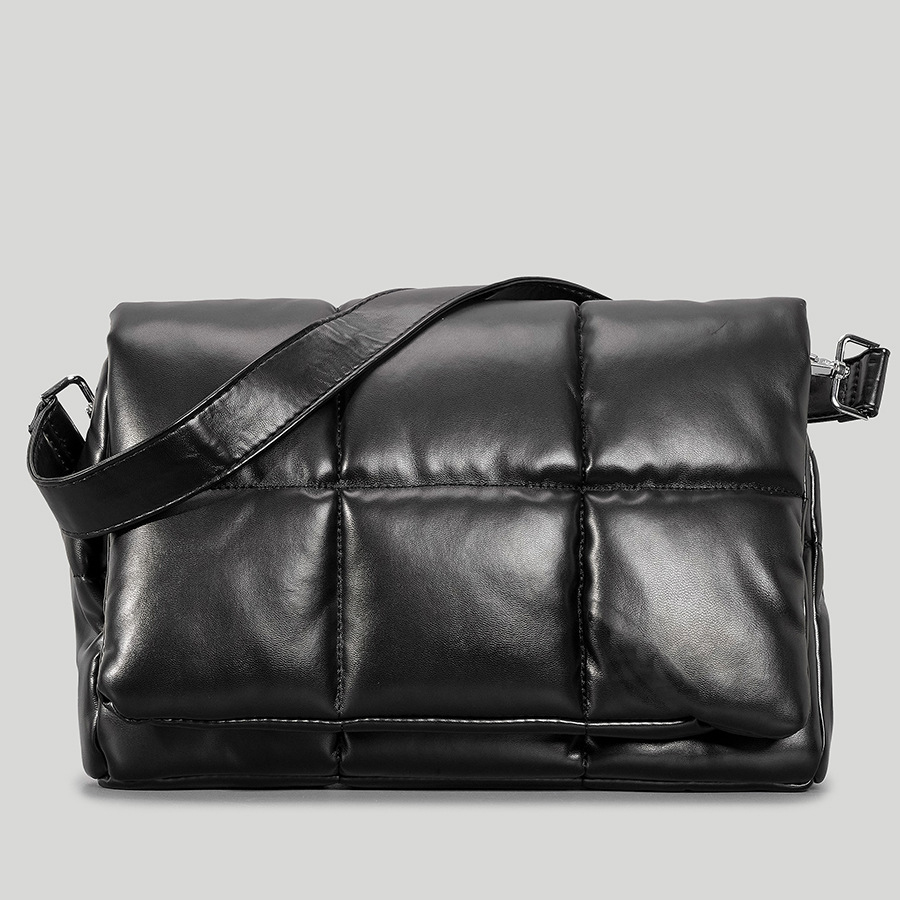 Fashion Soft Puffy Pillow Shaped Women Shoulder Bags Designer Padded Quilted Crossbody Bag Luxury Pu Leather Big Flap Purse 2023