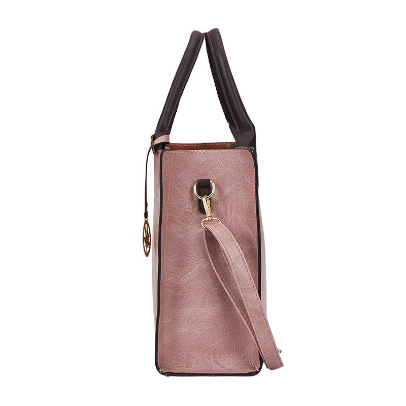 New Women Ladies 3 in 1 Fashion Retro Tote Shoulder Bag Lychee Printed Casual PU Leather 3 Pcs Set Messenger Handbags