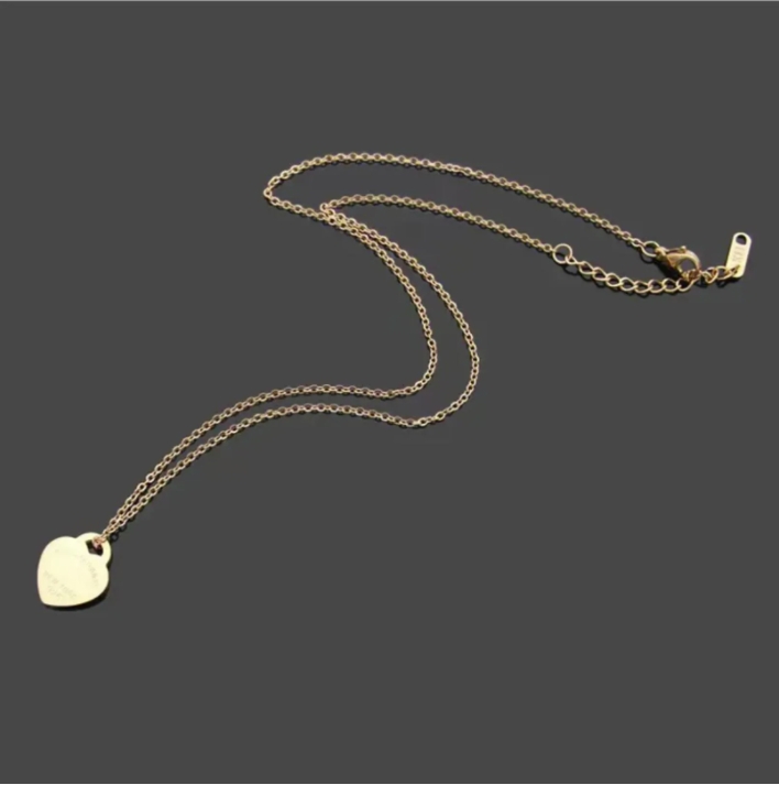 designer necklace fashion necklace stainless necklace heart necklace luxury jewelry designer necklace Rose Gold Valentine Day gift jewelry withbox