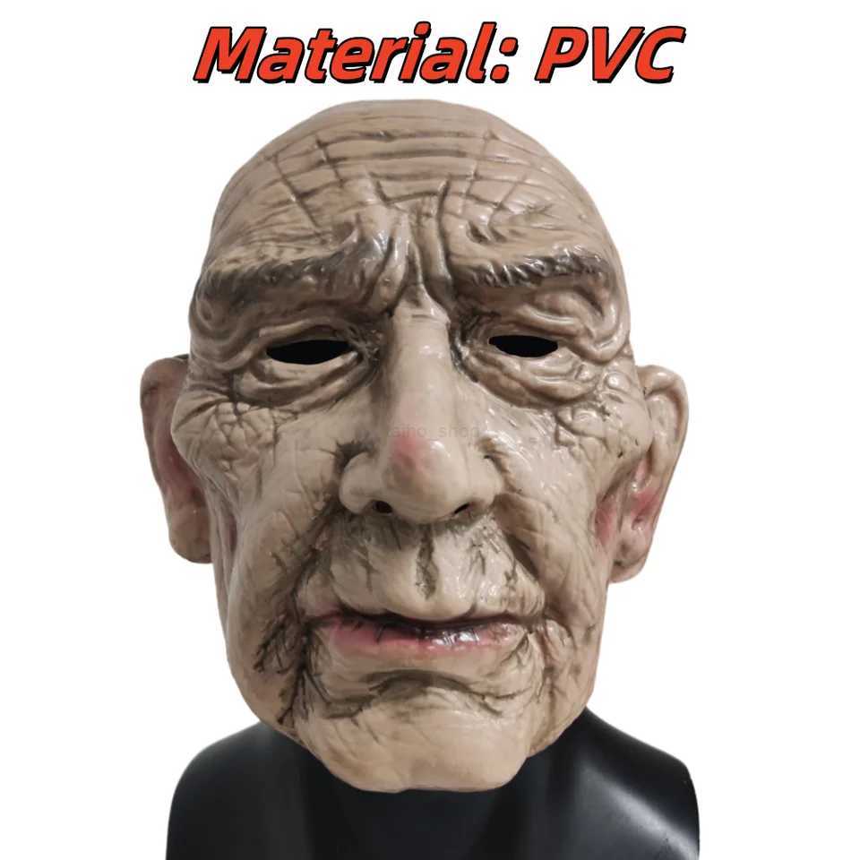 Old Man Mask Lifelike Grandparents Kind Father Halloween Mask Cosplay Props Outdoor Party And Game Performance SuppliesXJ240802