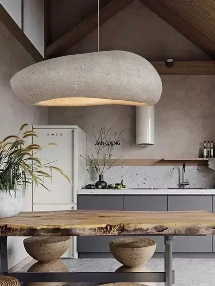 Modern Handmade Wabi Sabi Restaurant Chandelier Japan Style Indoor Loft LED Suspension Light Kitchen Island Cafe Pendant LampM240731