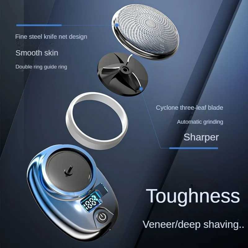 Mini Electric Travel Shaver for Men Pocket Size Washable Rechargeable Portable Cordless Trimming Blade Beard Shaver W240802tujyi