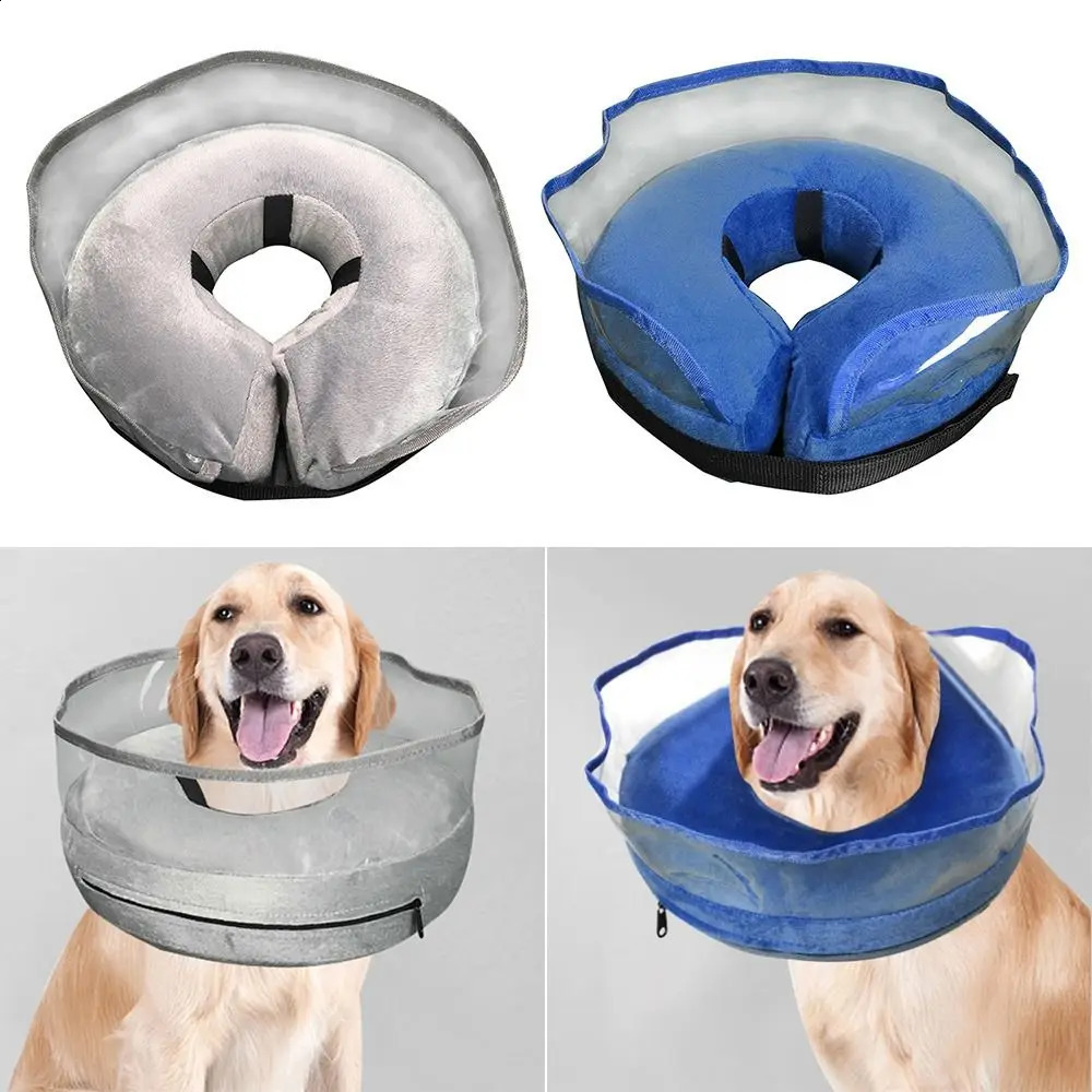 2026 New Dog Cat Soft Ring Anti-Bite Elizabethan Circle Inflatable Pet Collar Protection Neck Cover 240801 Free Shipping