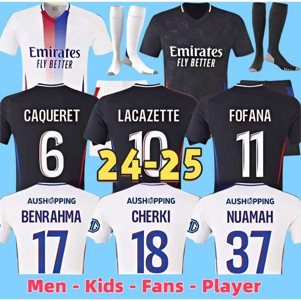 2024 2025 Maillot Lyon Soccer Jerseys 24 25 Olympique Lyonnais OL Digital 3rd Fourth Shirts TRAORE MEMPHIS Men Football Shirt Kids Kits Equipment BRUNO G KIDS KITS