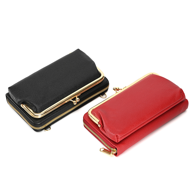 Women's Messenger Bag For Ladies PU Leather Clutch Phone Bags Business Card Holder Wallet Crossbody Shoulder Purse
