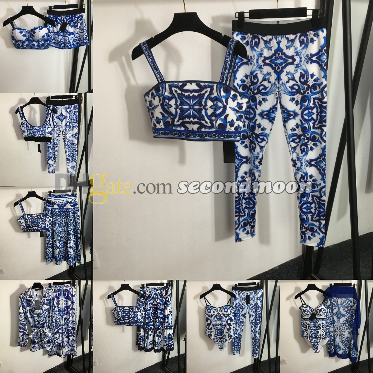 Women Crop Top Summer Yoga Outfit Sport Skinny Leggings Designer Breathable Tracksuit Two Piece Set Outfit