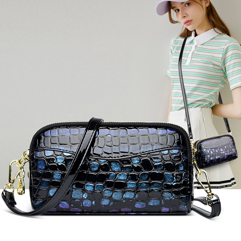 High Quality Patent Leather Messenger Bag Fashion Woman Handbag Luxury Tote New Female Purse Shoulder Crossbody Sac a main femme