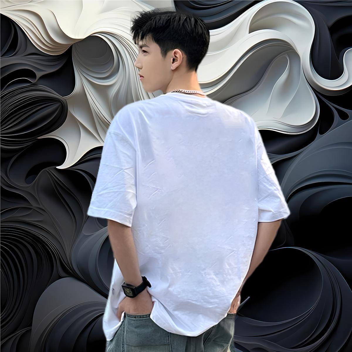 Casual New Tshirts Christmas Daily Outfit 100% Cotton 230g Tops Breathable Crew Neck High Quality Mens T Shirts Custom Printing
