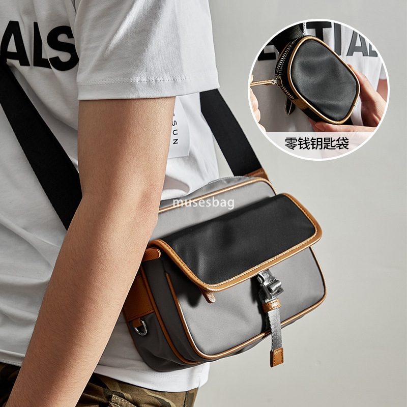 New autumn and winter shoulder bag casual small backpack men's crossbody bag men's bag canvas men's bag versatile and trendy