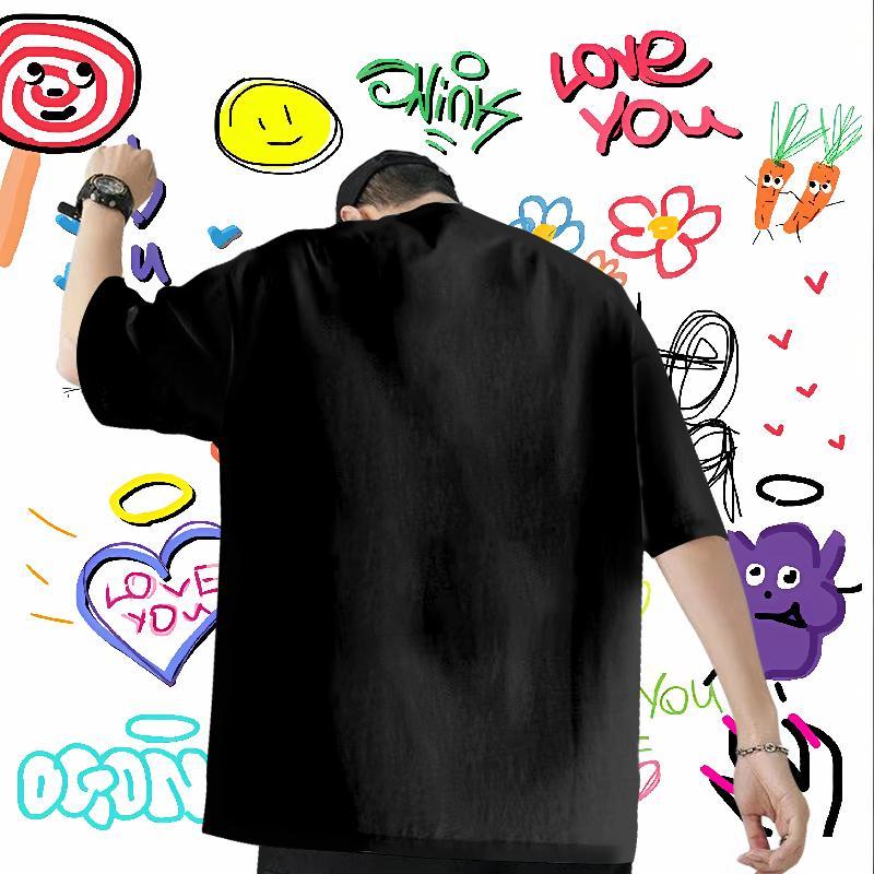 Wholesale Man T Shirts 100% Cotton 230g tortoise Street Clothes Breathable Short Sleeve High Quality Mens Tshirts Cartoon Printing L-4XL