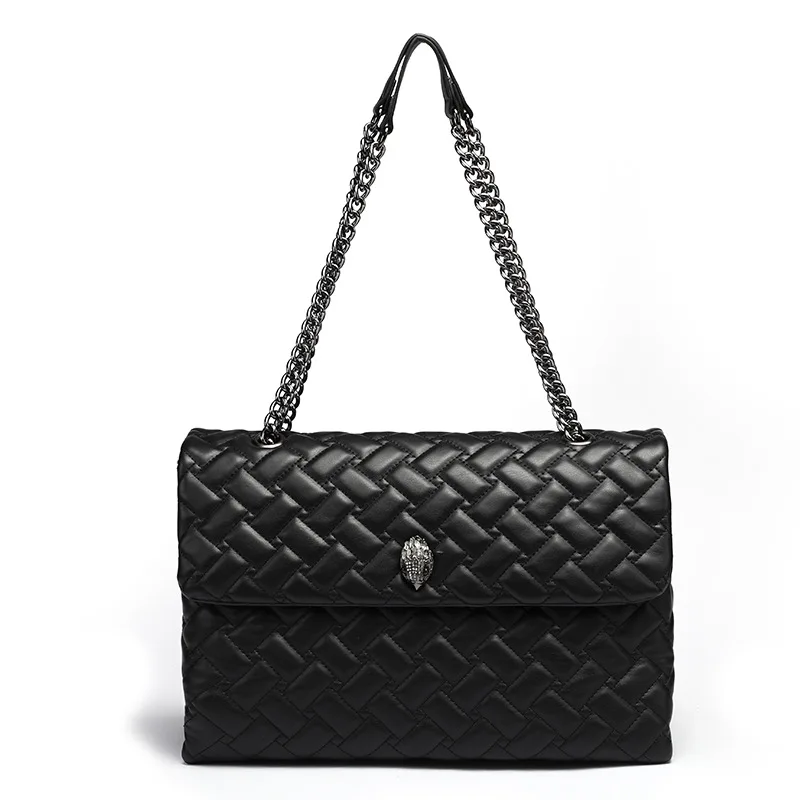 Choice Women Chain Shoulder Bags Crossbody Bag Clutch Handbag with Chain Strap Fashion Diamond Check Quilted Stitch Padded Bag