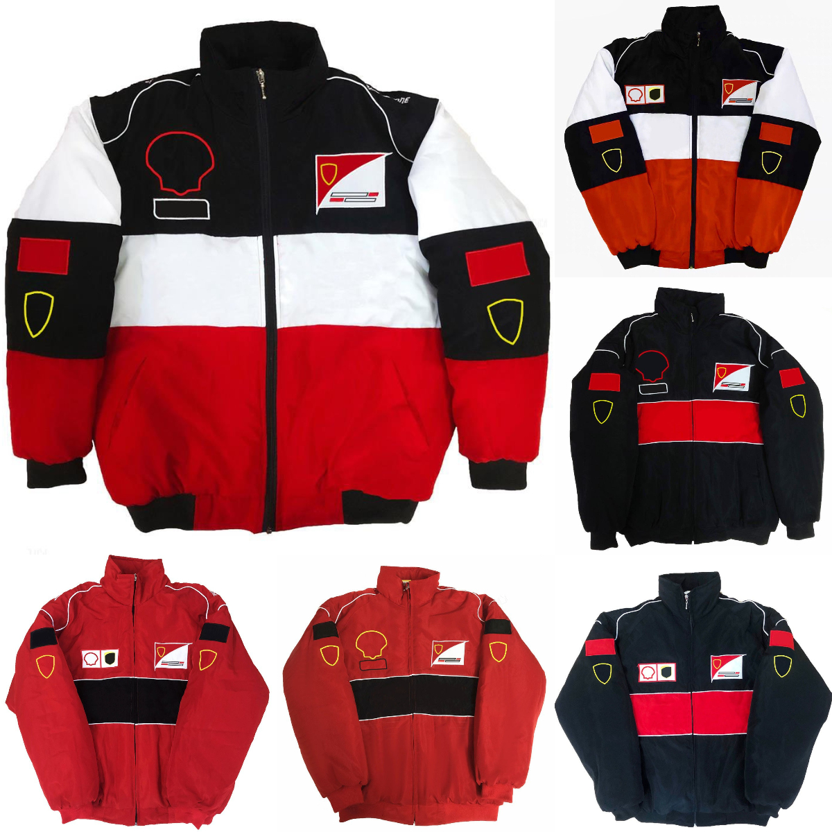 Upgrade 2023 New F1 Racing Suit Jackets Formula 1 Retro College Style European Windbreaker Cotton Full Embroidery Windproof Warm Bomber Jacket