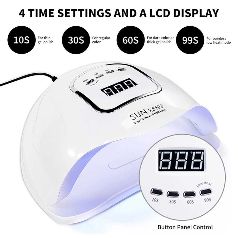 Professional UV Nail Art Lamp 45LED Nail Dryer with 4 Timers and Auto Sensor Drying Light for Gel Nail Polish Curing Nail Tools W250513