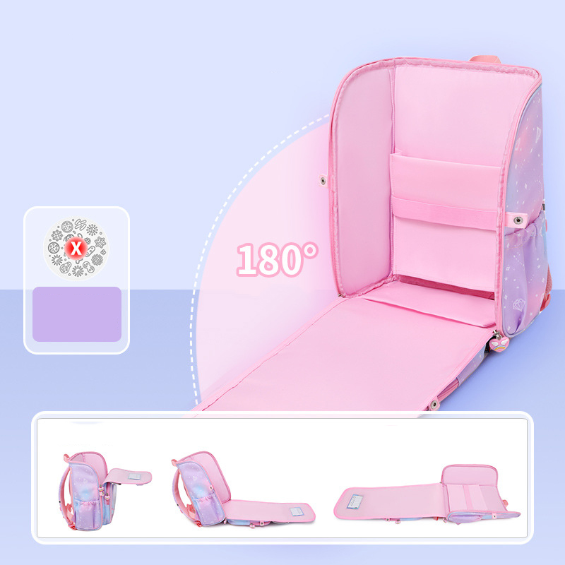 New 1-5 Grade Primary Orthopedic School Backpack For Girls 3D Cartoon kawaii Unicorn School Bag Kids Schoolbag Mochila Infantil
