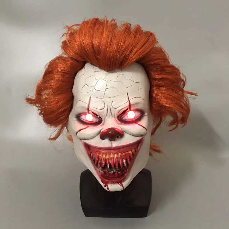 2022 horror clowns return to the soul 2 mask hood cosplay Halloween hood pennywise horror mask party suppliesXJ240802