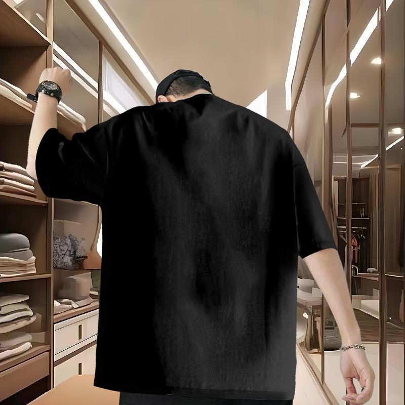 Brand T shirt 230g 100% Cotton tree Anime Printing Street Polos O-Neck Short Sleeve Loose Men Tshirts Customized