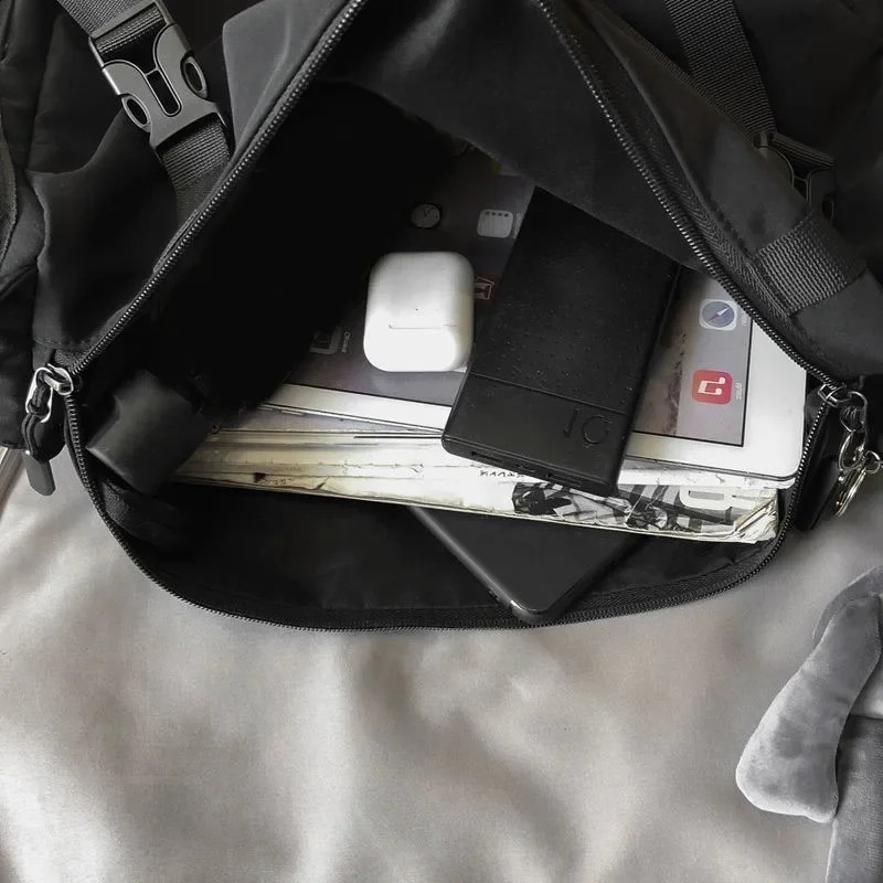 Japanese Functional Nylon Sling Bag Neutral Large Capacity Shoulder Handbags Crossbody Bags Female for Women Girl Messenger 240802