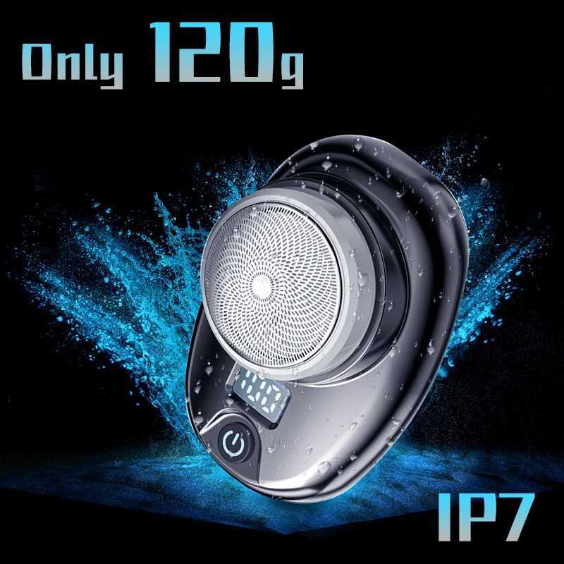 Mini Electric Travel Shaver for Men Pocket Size Washable Rechargeable Portable Cordless Trimming Blade Beard Shaver W240802tujyi