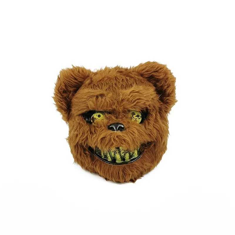 Halloween Bunny Plush Mask Masquerade Party Animal Mask Show Props Brown Bear MaskXJ240802