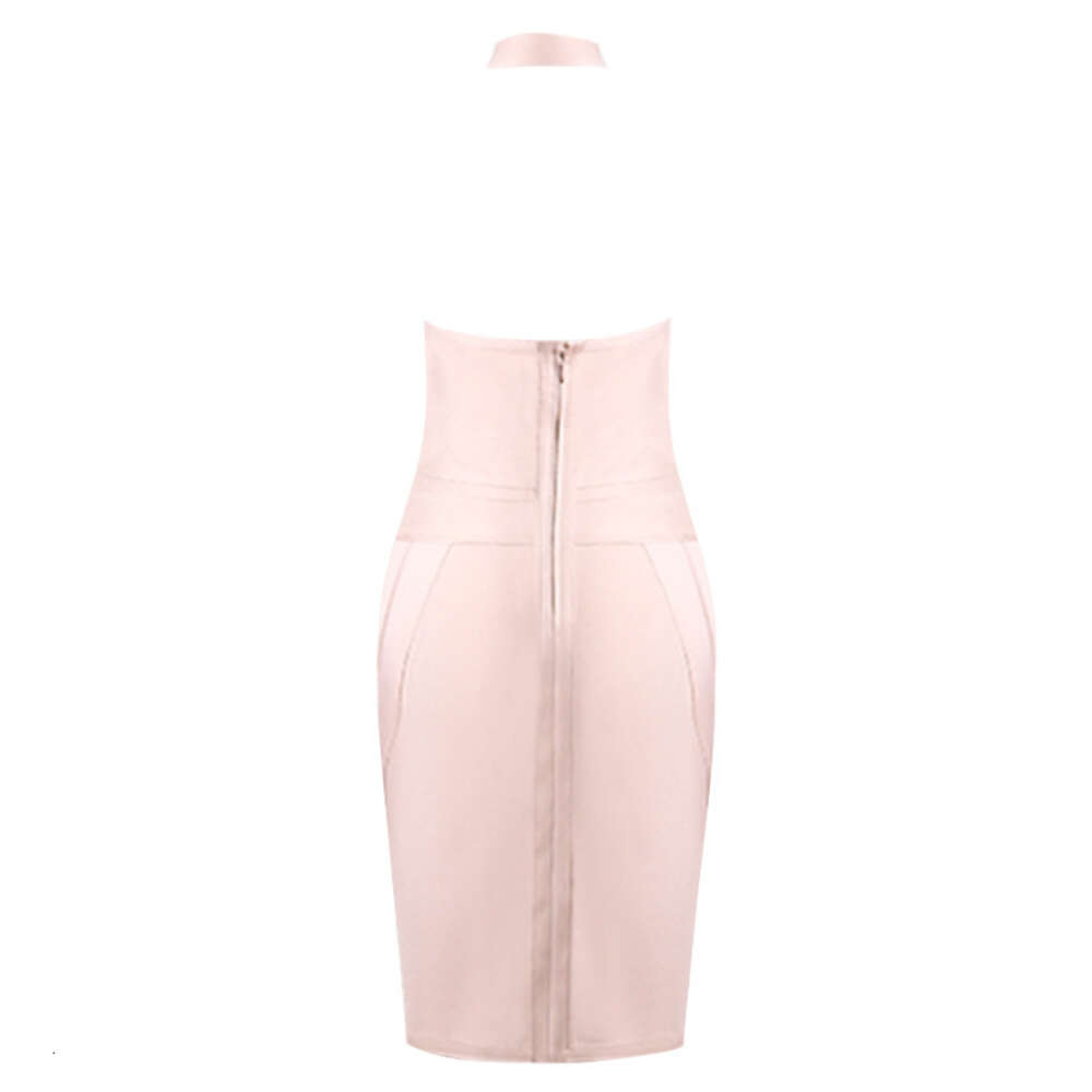 24 womens new Fashion backless hanging neck dress bandage dress socialite banquet evening dress tight fitting dress for women