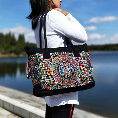 Hot Fashion Embroidery Women Casual Tote!Nice Floral Embroidered Lady Canvas Shoulder&Handbags Versatile Vintage Crossbody Bags