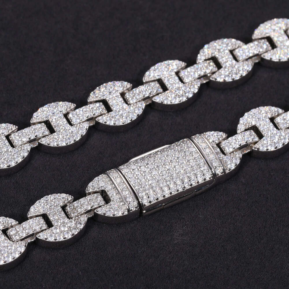 Fashion 6mm 8mm 10mm Moissanite k Chain Sterg Sier VVS Mossanite Iced Out Hiphop Jewelry Cuban Necklace For Men