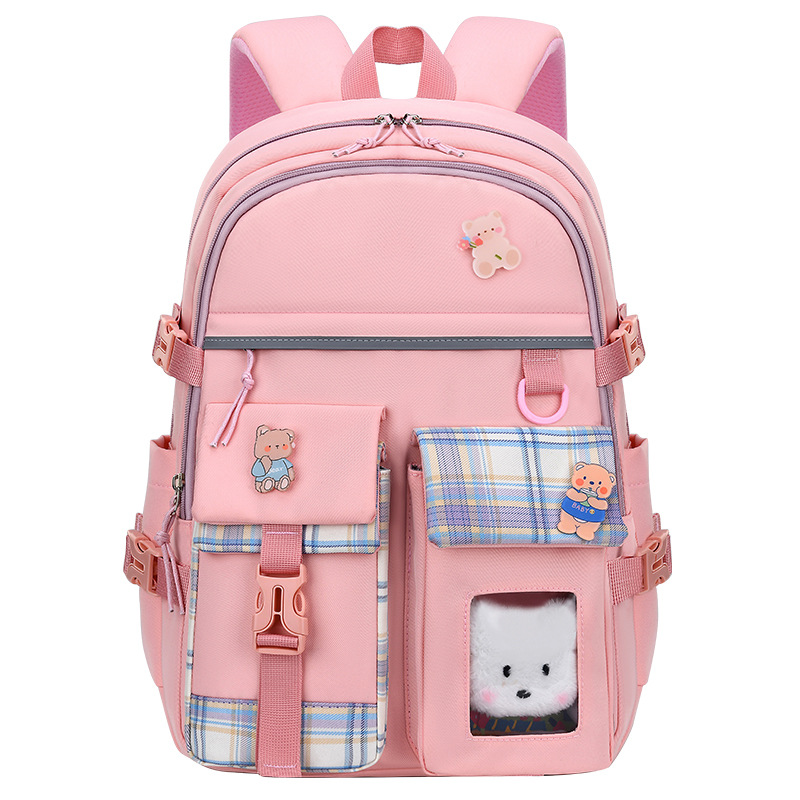 2025 Waterproof School Bags With cartoon pendant Light Weight Children Backpack schoolbag Printing Kids School Backpacks mochila