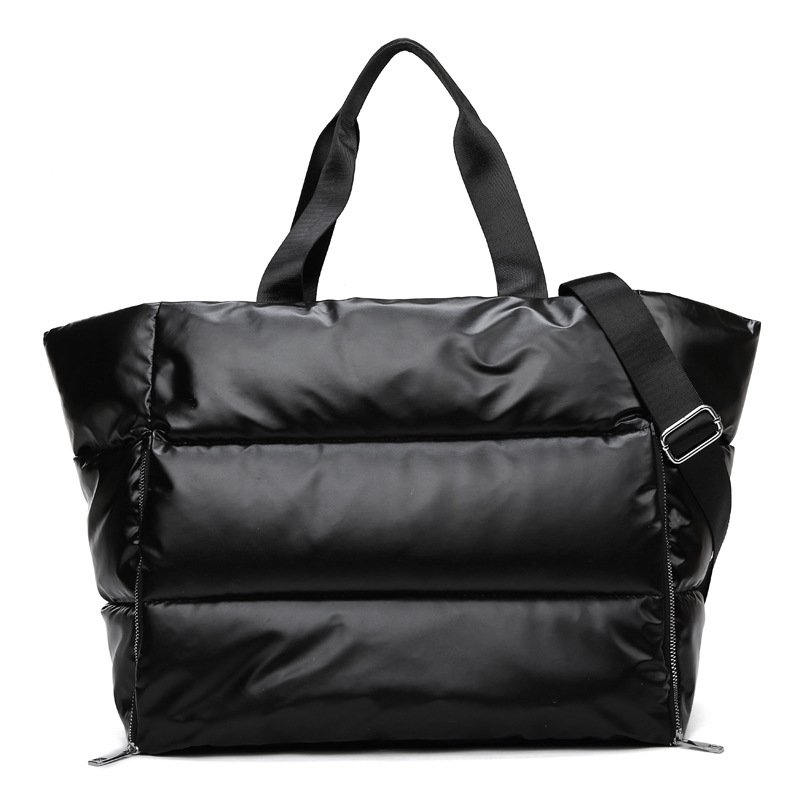 Winter New Large Capacity Shoulder Bag For Space Pad Cotton Feather Down Large Tote Female Handbags Women Waterproof Nylon Bags