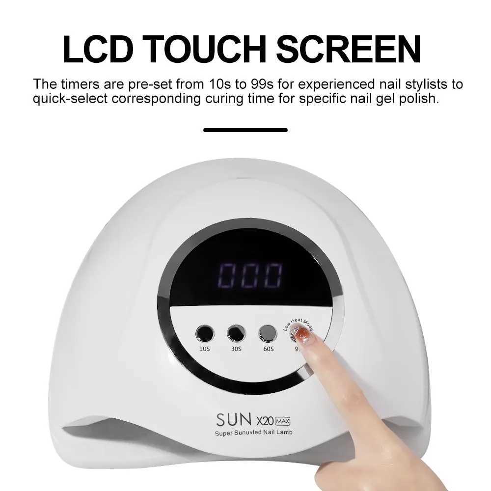 SUN X20 MAX Nail Dryer 72LED UV Nail Light with 4 Timers and Sensor Settings Nail Polish Curing Light for Nail Salon Tools W250513