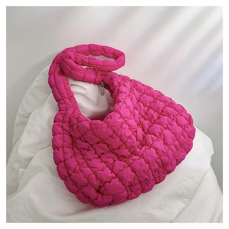 Quilted Padded Crossbody Bag for Women Pleated Bubbles Cloud Shoulder Bags Large Tote Bucket Designer Bag Ruched Handbags 2023