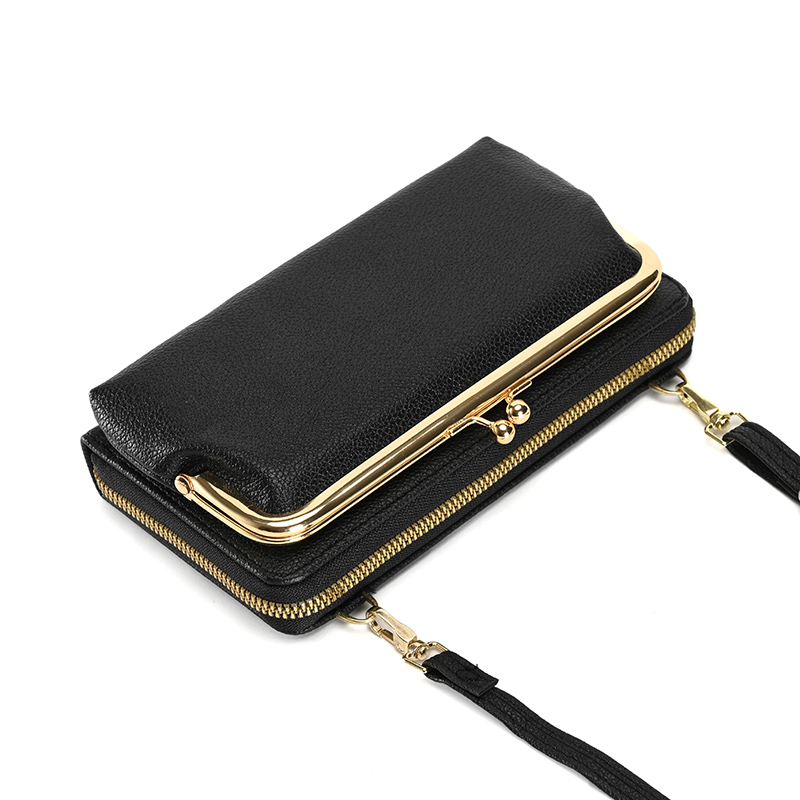 Women's Messenger Bag For Ladies PU Leather Clutch Phone Bags Business Card Holder Wallet Crossbody Shoulder Purse