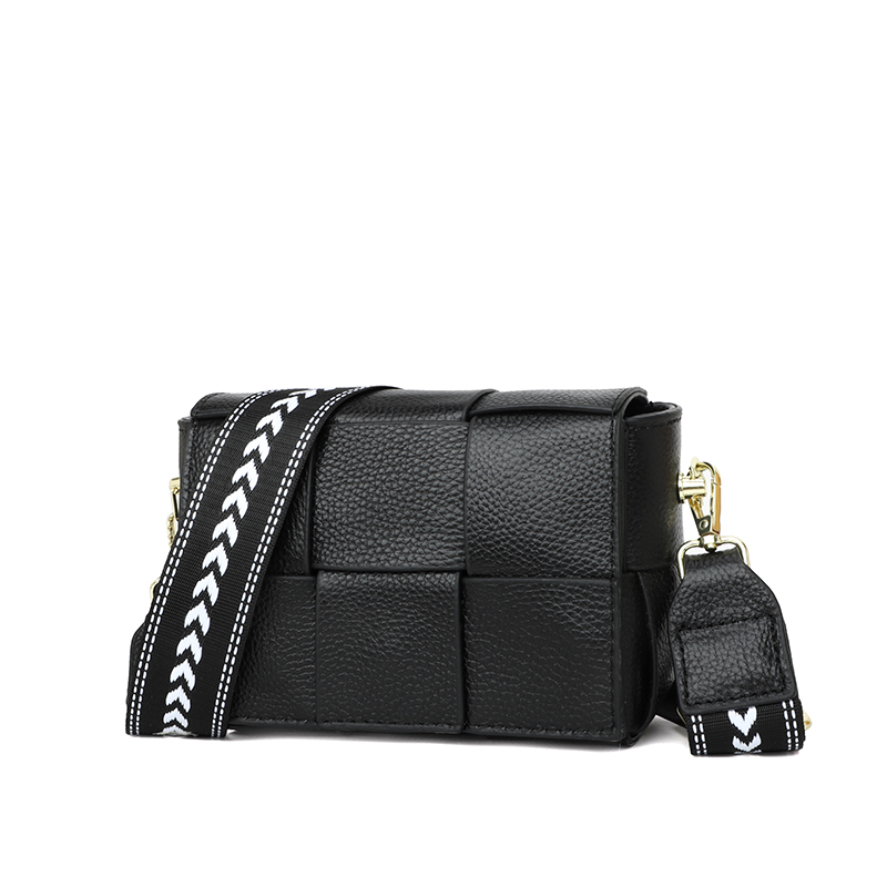100% Cow Leather Luxury Weave Women Handbag New Genuine Leather Shoulder Crossbody Bag Female Solid Color Messenger Fashion Tote