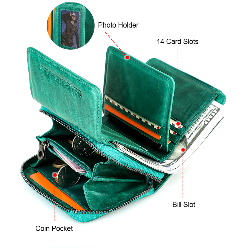 Contact's Genuine Leather Wallet Women Clutch Bag Luxury Brand Female Coin Purse Small RFID Blocking Card Holder Wallets Mini