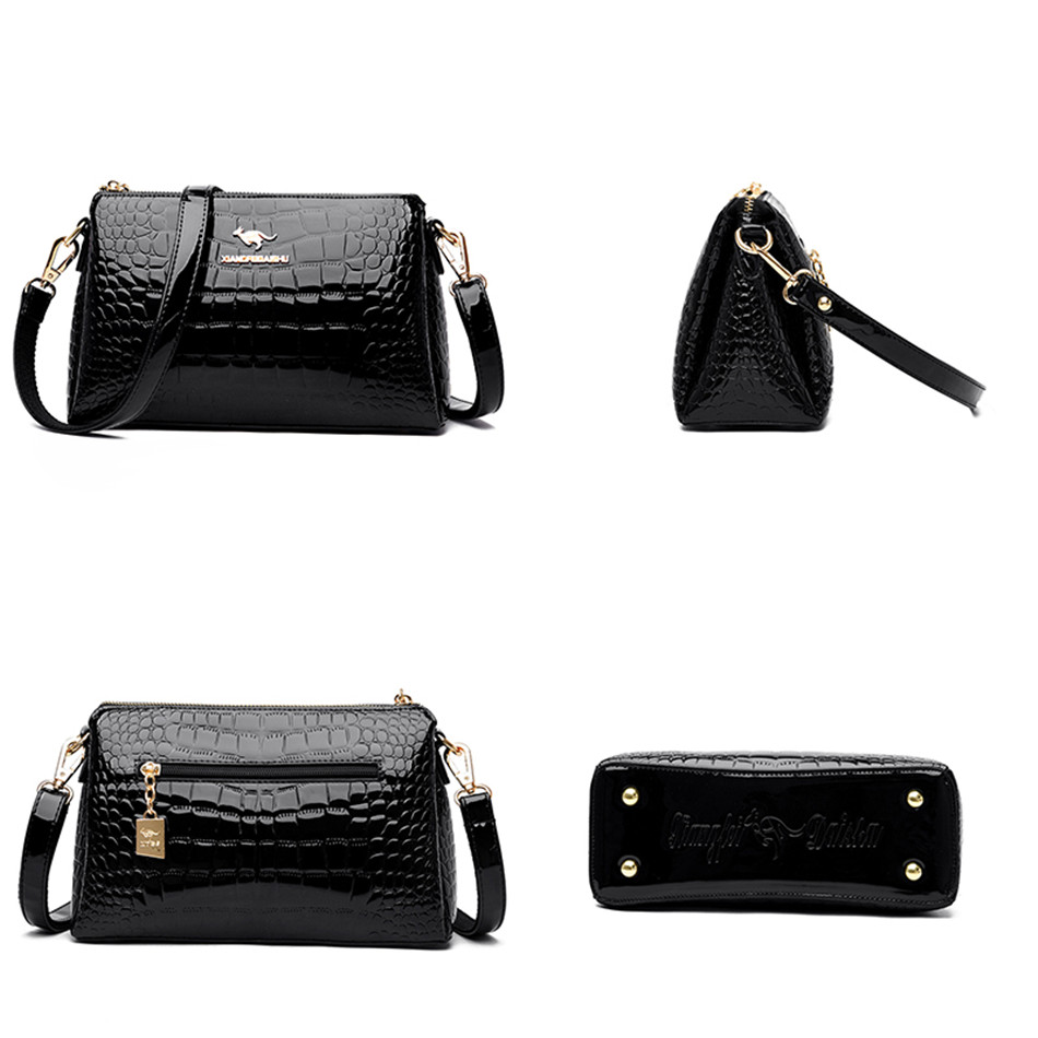 3-Layer partition Women Bag Soft Leather Luxury Handbags Women Bags Designer Ladies Shoulder Crossbody Hand Bags For Women Sac