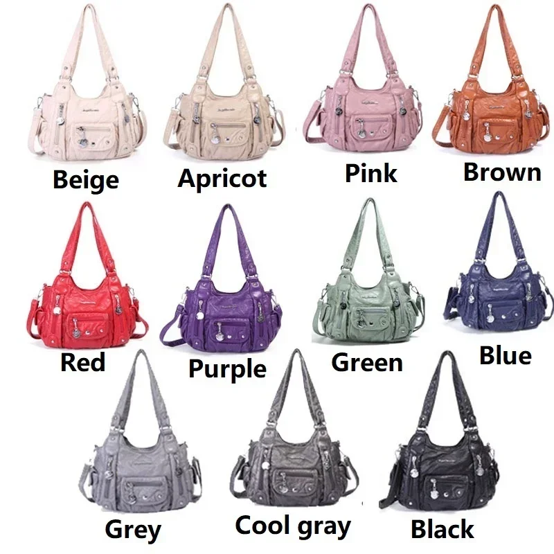 New Women handbags women bags designer Vintage Soft Leather Fashion Satchel Motorcycle Bag Tote Bags messenger bag