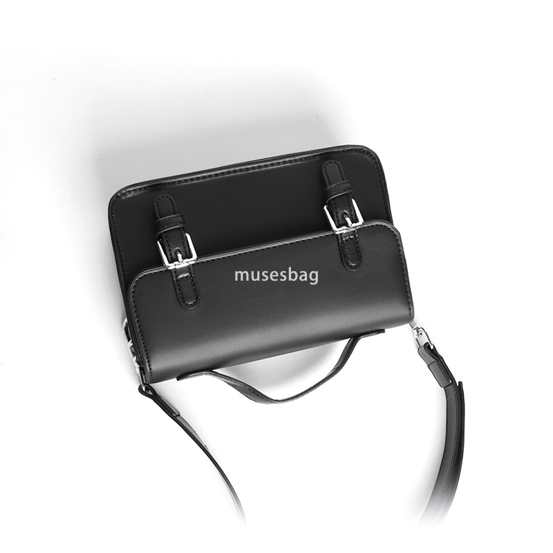 New crossbody bag for men trendy mailman casual PU unisex shoulder bag casual hand-held small square bag