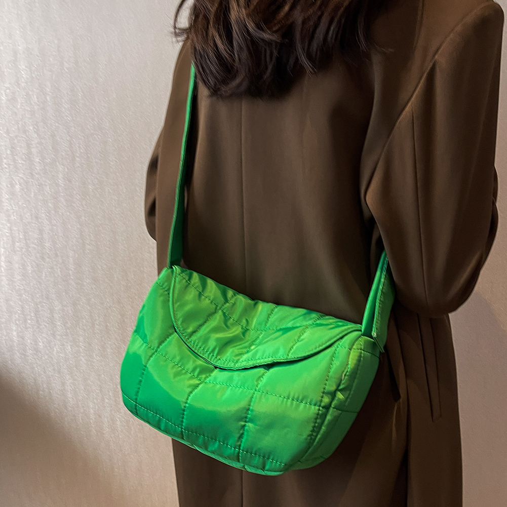 Women Fashion Quilted Down Handbags 2023 Autumn Winter New Crossbody Bags Girls Casual Tote Ladies Cotton Padded Shoulder Bag