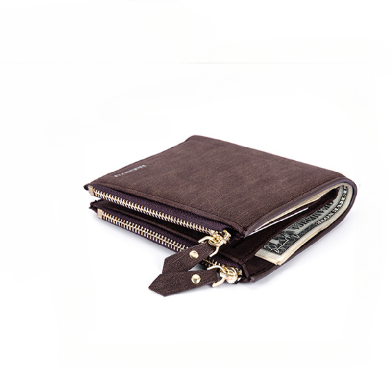 Theft Protec Coin Bag Zipper Men Wallets Famous Brand Mens Wallet Male Money Purses Wallets New Design Top Men Wallet