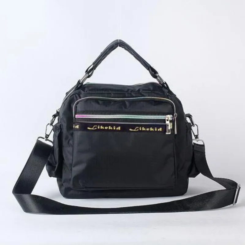 Spring Autumn 2023 New Shoulder Messenger Bag Multi-Layer Zipper Waterproof Handbag Large Capacity Lightweight Mother Bag Floral